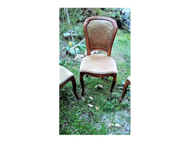 5 sedie in legno massello con seduta morbida