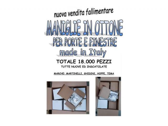 Stock maniglie in ottone made in Italy 18000 pezzi