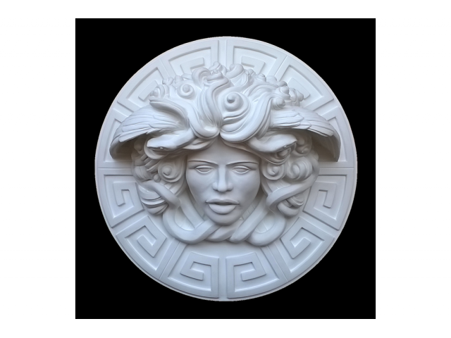 Dalla mitologia classica la Medusa scultura diametro 45 cm