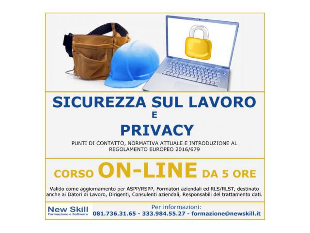 Corso Sicurezza sul Lavoro e Privacy On-Line