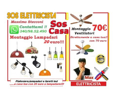 Elettricista installatore lampadari Roma