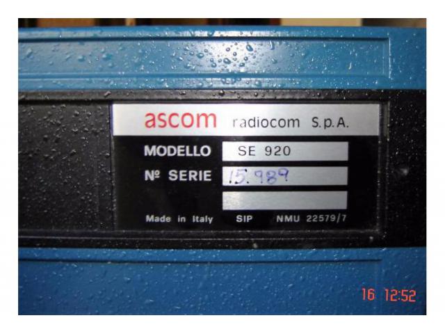 Centralina radiomobile 450 Mhz radiomonile SIP Ascom Radiocom SE 920 vintage