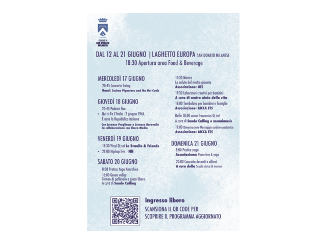 RIFLESSI FESTIVAL 2026 - SAN DONATO MILANESE dal 12 al 21 giugno