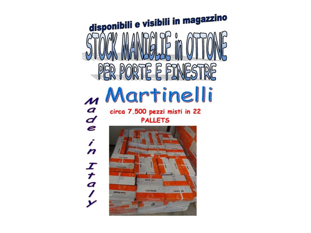 Stock maniglie in ottone Martinelli